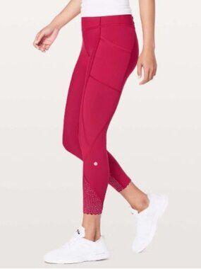 Lululemon Tight Stuff Tight II 25" – Ruby Red – Size 6